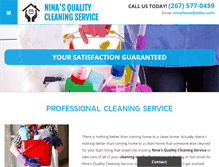 Tablet Screenshot of ninascleaningservices.com